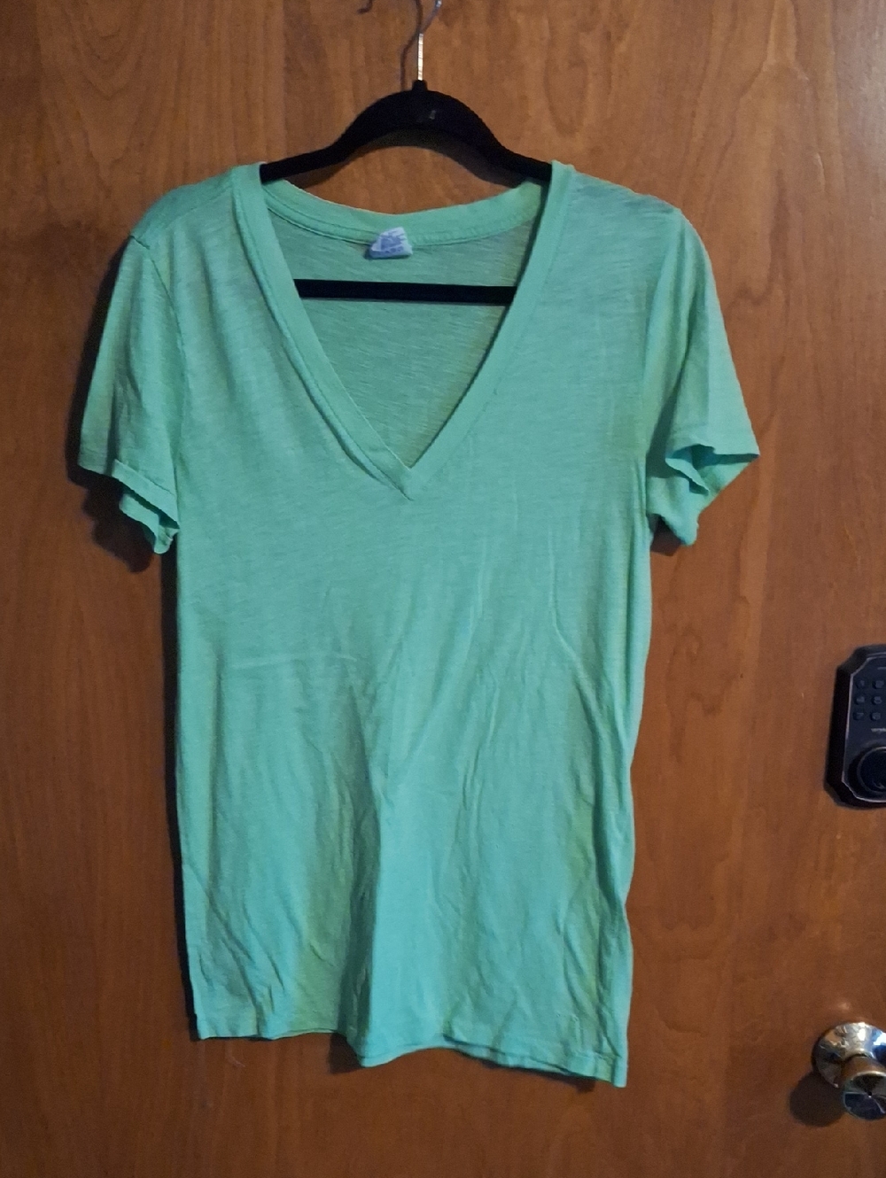 PINK Victoria's Secret Mint Green V-Neck Tee
